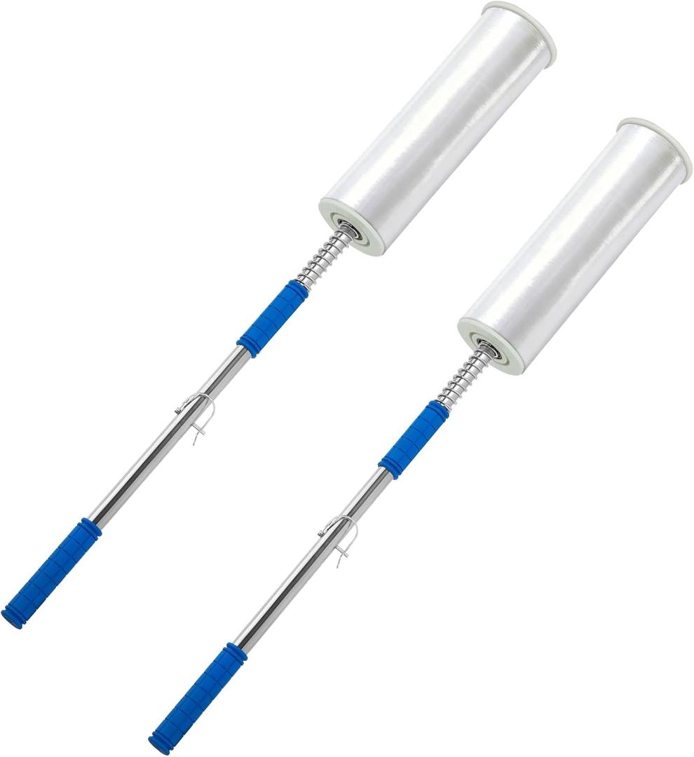Stretch Wrap Dispenser Long – 48" Wrap Pole for Pallet Wrap Stretch Film, Rolls 1.5" to 3" Diamater, Fits 12"-24" Rolls (Film Not Included)