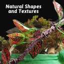 VCEPJH Reptile Climbing Branch Decor 2 Pcs Bendable Jungle Vine with Suction Cup Terrarium Plant Decoration for Gecko Bearded Dragons, Snake,Frogs, Chameleons Cage Accessories (I)
