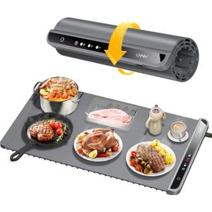 Warming Mat for Food,Food Warming Mat,Electric Warming Tray for Buffets Party and Home Daily Use,Heating Fastly in 10s,Portable Design,Timed Function for Your Family.