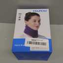 Velpeau Neck Brace for Neck Pain and Support -Soft Cervical Collar for Sleeping in Bed, Snoozing, Sleeping Upright, Anti-Snoring, Sleep Apnea for Women & Men (Blue, Comfort Version, L: 14-16.5"/3.3")