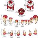 7 x ceiba tree Halloween Monster Face Trunk or Treat Car Decorations Kit for SUV Scary Creepy Decor Garage Door Outdoor Decor Stickers