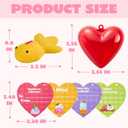 JOYIN 28 PCS Mochi Squishy Toys with Valentine Cards and Filled Hearts Party Favors for Kids Valentine Gifts Classroom Exchange, Kawaii Stress Relief Toy for Valentines Day Gift Exchange, Game Prizes