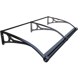 HIAPES Awning for Door Entrance, Awnings for Doors, Window Awnings Exterior Polycarbonate Cover Outdoor Front Door Patio UV/Rain/Snow Protection, Door Awnings Exterior for Porch/Patio/Deck, 40" x 80"