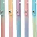 sencoo 5 pack Erasable Blue Gel Pens Quick Dry Ink Pens Retractable Roller Ball Pens 0.5mm Cute Pens for School Office Home Diary Gift Pens (Erasable Blue)