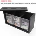 Spend Save Give Piggy Bank for Kids, Money Coin Savings Piggy Bank Jar Box for Kids Child Safe Money Saver, Teach Children About Giving & Saving Money Piggy Box for Childrens Boys Girls, Black