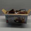 Nostalgia Tabletop Indoor Electric S'mores Maker - Smores Kit With Marshmallow Roasting Sticks and 4 Trays for Graham Crackers, Chocolate, and Marshmallows - Movie Night Supplies - Brown