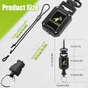 3 x Luminous CB Mic Holder, Retractable 360 Rotatable Microphone Hanger Keeper CB Radio Accessory, Heavy-Duty Tether 32" Stainless Steel Cord with Adjustable Mount Kit for Truck Night Driving