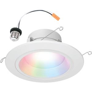 HALO 5/6" Smart Wi-Fi Recessed LED Light Powered by WiZ Pro, Dimmable Full Color w/ SpaceSense Motion, Smart Home Ready - RL56069WZRGBWWHR