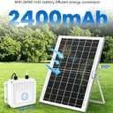 25W Solar Powered Fan with 24000mAh Battery, Usable At Night | 8" Solar Powered Exhaust Fan, Quiet Waterproof High Airflow, for Chicken Coop Outdoor, Greenhouse, Sheds, Pet Houses