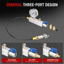 Nitrogen Shock Fill Kit with 700Psi Nitrogen Gauge and G1/4 & Schrader Valve Nitrogen Regulator Shock Fill No Loss Chuck Tool for ATV, ATC, UTV, Off-Road Bike, Dirt Bike