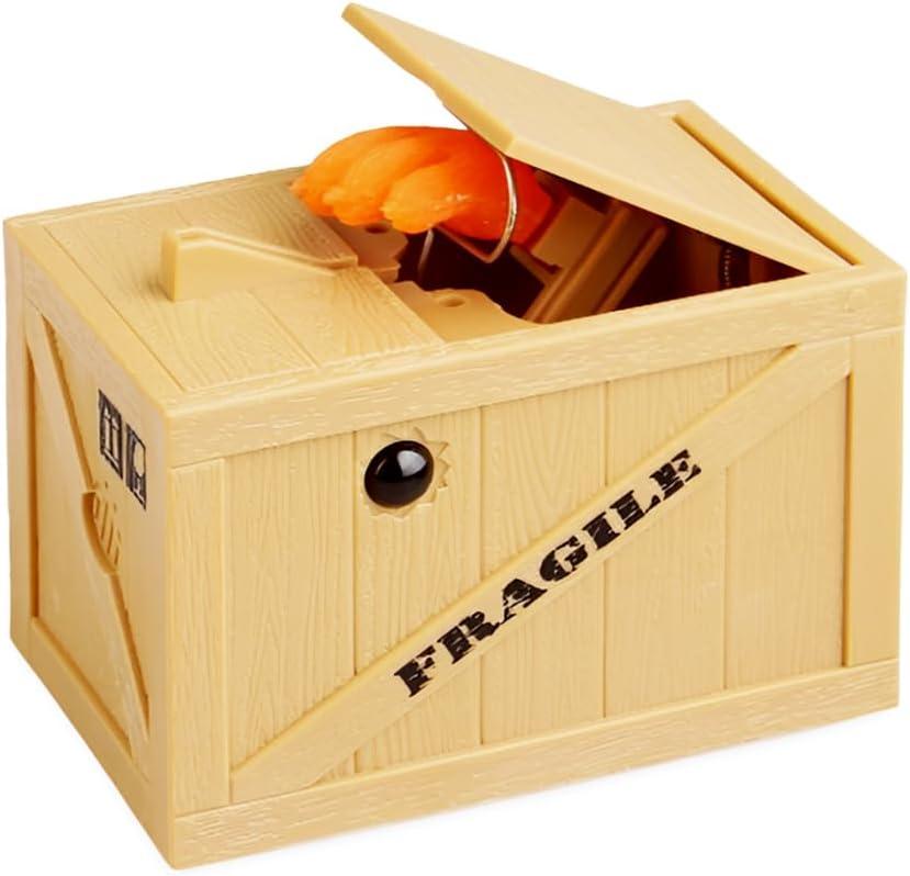 Cat's Claw Money Bank, Terrible Stealing Piggy Bank Prank Toy Cat's Paw Money Bank Money Saving Box Simulated Wooden Box Coin Box Toy