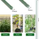 Garmeinea Garden Stakes 30 Inches Plastic Coated Steel Plant Stakes for Growing Climbing Plants, Pack of 25