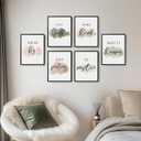 Framed Inspirational Wall Art for Office, Neutral Motivational Quotes Office Decor, Positive Affirmations Team Work Leadership Encouraging Canvas Wall Art Decor Gifts for Women, 11x14 Inch-6 Piece