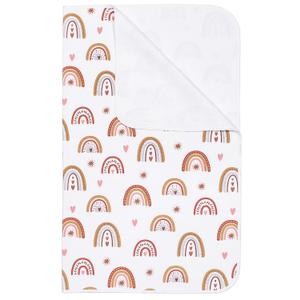 ROCCED Baby Bed Pad Waterproof Washable Reusable 31"x40" Large Toddler Mattress Protector Incontinence Pads Sheet Cover Underpads for Kids Adults and Pets Potty Training Mat-Rainbow