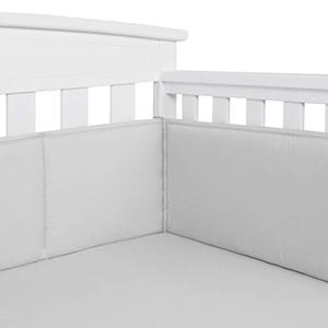 TILLYOU Microfiber Breathable 4 Piece Crib Bumper 9,5in×27in. 9,5in×51in.