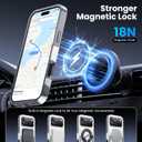 Magnetic for iPhone 17 Pro Max Case, Heavy Duty Protection, 23ft Military-Grade Drop Protection, Compatible with MagSafe, Tough Non-Slip, Matte Surface Phone case for iphone 17 Pro Max 6.9", White