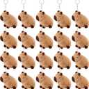 20 Pcs Mini Capybara Stuffed Animal Bulk Gifts Small Realistic Capybara Ornament for Birthday Stress Relief Gifts Party Decor