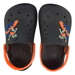 B NAVY SHARK CHARM CLOG 1