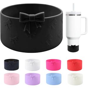 3 x Bow Silicone Boot for StanleyTumbler 20-40oz& Owala Water Bottle 24oz& IceFlow 20oz 30oz& Hydroflask Water Bottle 12-24oz Anti-Slip Sleeve for Stanley Cup Accessories