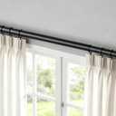 Black Curtain Rod Adjustable 18-32 Inch,2 Pack Sash Rods for French Door Window, All Hardware Included for Kitchen RV Patio, Wrap Around