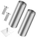 Dunzy 2 Pcs 1.8" Diameter Replacement Pin for Pipe and Drape Adjustable Uprites Heavy Duty 1.8 x 5.85 in Base Plate Fixing Pin for Wedding Birthday Party Backdrops Curtain Trade Events Decorations