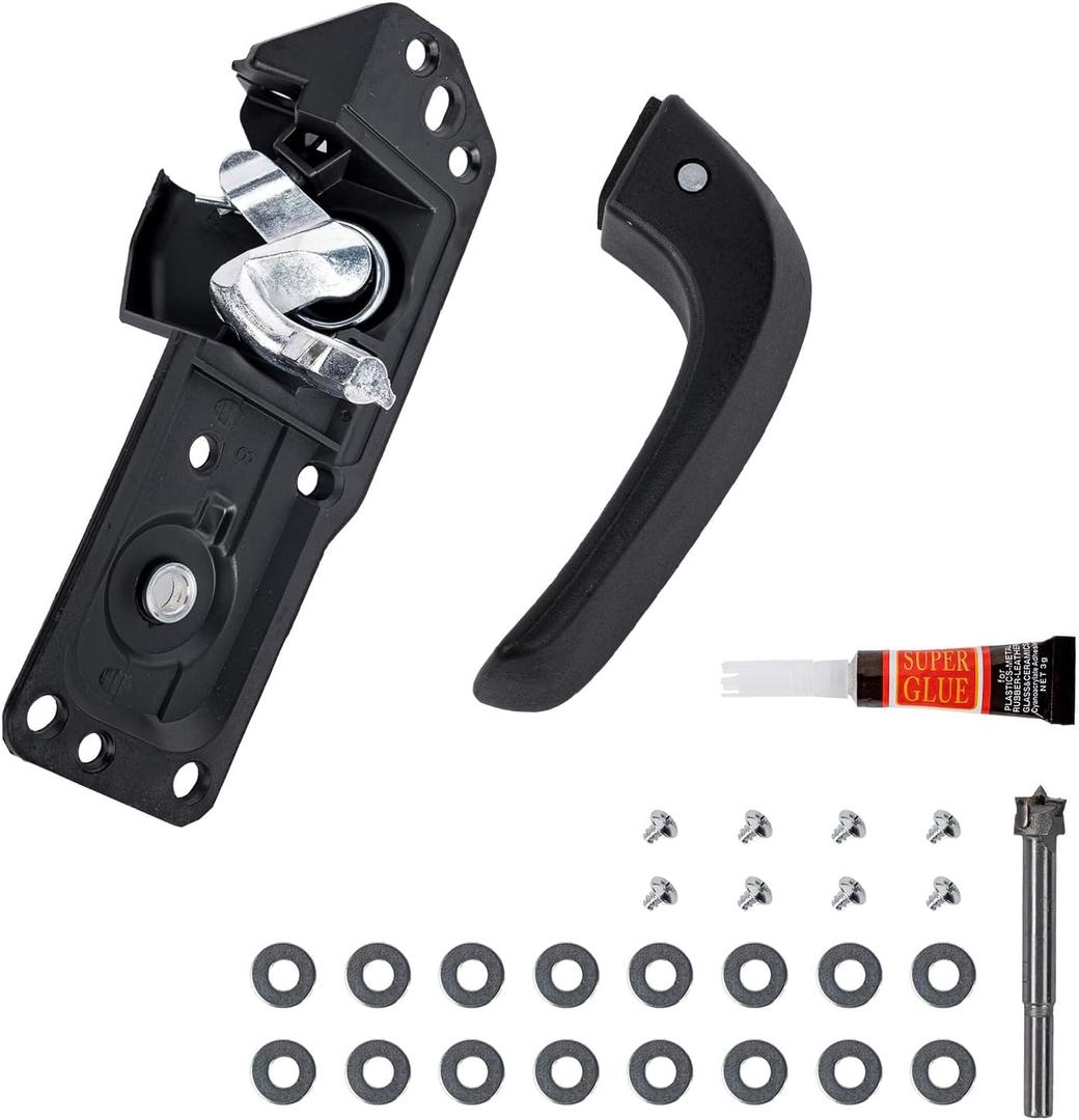 Premium Inside Door Handle, Front Left Driver Side, Plastic, Fits for 2007-2014 GM and Chevy Trucks, Replaces# 20833606, 20871488, 15936892, 91485, 80374