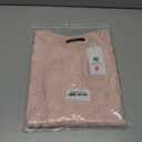 MEROKEETY Women's Eyelet Long Sleeve Tops Dressy Casual V Neck Shirts Fall Trendy Crochet Lace Blouse, Pink, S