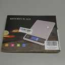 33lb Food Scale, Digital Kitchen Scale Batteries and USB Charging,1g/0.05oz Precise Graduation, Waterproof Stainless Steel with LCD Display Weight Grams and oz for Cooking Baking (Stainless Steel)