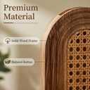 Dnnnii 2 Pack Wooden Wall Vase Set - Brown Finish Hollow Rattan Modern Farmhouse & Boho Wall Decor for Entryway, Hallway, Bathroom, Living Room, Dining Room, Narrow Spaces