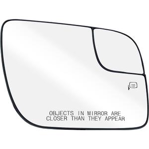 Passenger Right Side Mirror Glass Replacement Compatible with 2011-2019 Ford Explorer, Heated with Convex Blind Spot Auxiliary Glass, Non-BSD, Replaces OE BB5Z-17K707-A BB5Z-17K707-B