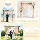 FUHSY Peach Wedding Arch Drapes 2 Panels 20FT Wedding Arch Draping Fabric Chiffon Fabric Drapery Arch Decorations for Ceremony Wedding Backdrops for Reception Bridal Archway Ceiling Drapes Swag Decor