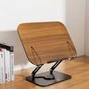Book Stand for Reading, Aboutool Adjustable Book Holder with 360 Swivel Base & Page Clips, Foldable Cookbook Stand Textbook Stand for Music Scores, Recipe, Tablet, Laptop, Textbook
