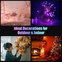 Dazzle Bright Color Changing Fairy Lights Battery Operated, 2 Pack Total 40FT 120LED Silver Copper Wire RGB String Lights with Remote, Waterproof Halloween Decorations for Indoor Outdoor Party Decor