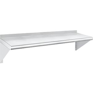 HARDURA Stainless Steel Shelf 12" x 48", 250lb Commercial Shelves Wall Mount Metal Shelving with Backsplash and Brackets for Kitchen, Restaurant, Laundry Room and Home