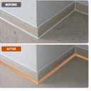 2 x Flexible Quarter Round Molding,Peel and Stick Rubber Quarter Round Trim Molding Self Adhesive Edge Trim for Floor, Waterproof Bendable Molding Trim for Wall Edge Corner Countertop, Beige, 157Inch