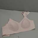 HORISUN Womens Seamless Wireless Supportive Bra Push Up Comfort V Neck Soft No Underwire Full Coverage Bra (Pink,S)