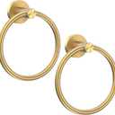 SetSail Towel Holder for Bathroom Wall Gold Towel Ring Stainless Steel Hand Towel Holder for Bathroom, Kitchen Drill Hole, 2 Packs
