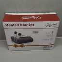 Homemate Electric Heated Blanket Queen - 84"x90" Heating Blanket Queen Size Dual Control 1/2/4/6/8 Hours Auto-Off 10 Heat Level Over-Heat Protection Flannel Sherpa ETL Certification (Light Grey)