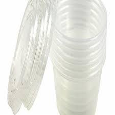 Culinary Elements Clear Plastic Condiment Cups with Lids 24 prs