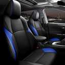 AOMSAZTO Car Seat Cover Fit for Toyota CHR 2018-2022 Faux Leather Seat Covers Protector Compatible Airbag Waterproof C-HR Full Set Black&Blue
