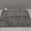 H.VERSAILTEX Chenille Bath Mat Thick Soft Absorbent for Bathroom, Microfiber Dries Quickly, Shaggy Washable Plush Durable Rug, Bathtub and Shower Floor, 24x17, Grey