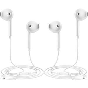 2Pack Wired Earphones for iPhone Earbuds with Lightning Connector(Built-in Mic & Volume Control)[Official Certified] Headphones Compatible iPhone 14/13/12/SE/11/XR/XS/X/7/7Plus/8/8Plus, Bluet00th-free
