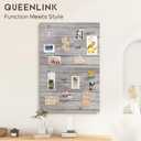 2-Pack Decorative Magnetic Dry Erase Board, 24" x18", Gray Wood