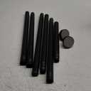 PIPE DECOR 3/4 x 18 Black Steel Plumbing Pipe, Pre Cut, Industrial Steel Grey Fits Standard 3/4 Inch Threaded Black Malleable Iron Fittings, Build Vintage DIY Furniture, 4 Pack