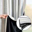 jinchan 100% Blackout Curtains 63 Inches Long for Bedroom, Boho Insulated Curtains Blue Printed on Beige Geometric Drapes Back Tab Rod Pocket Room Darkening Retro Farmhouse Pattern 2 Panels