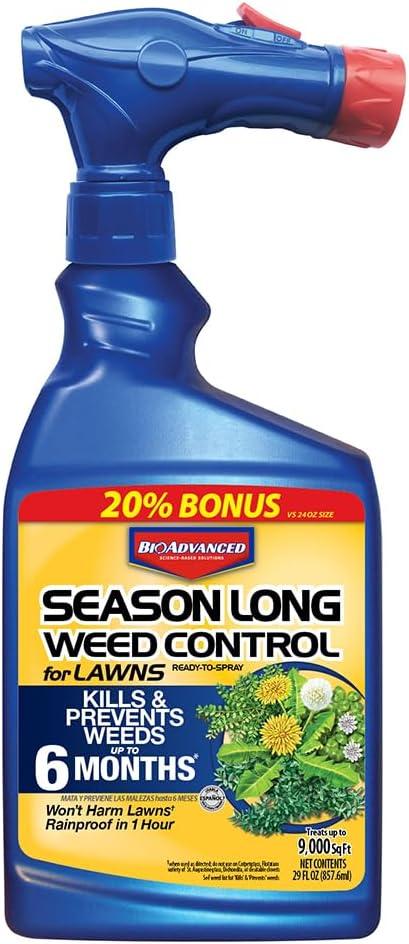 BioAdvanced Season Long Weed Control For Lawns, Ready-to-Spray, 29 oz, 9,000 Sq Ft