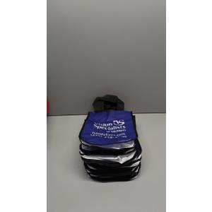 15 Small Tote Bags, Blue, White Logo, 9x12