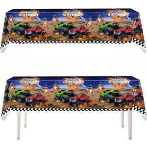 12 x Birthday Party Theme Decorations Includes Tablecloth for Themed Birthday Party Decoration (Blue and Brown)