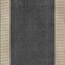 Nuloom Asha Dark Grey/Ivory, 2' x 3', Casual, Striped Border, Soft and Cozy, High Traffic, Stain Resistant, Easy Clean, Durable Area Rug for Indoor/Outdoor Patio, Deck, Porch, Garden, Courtyard