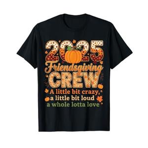 Squad Turkey Friends Thanksgiving 2025 Friendsgiving Crew T-Shirt XL